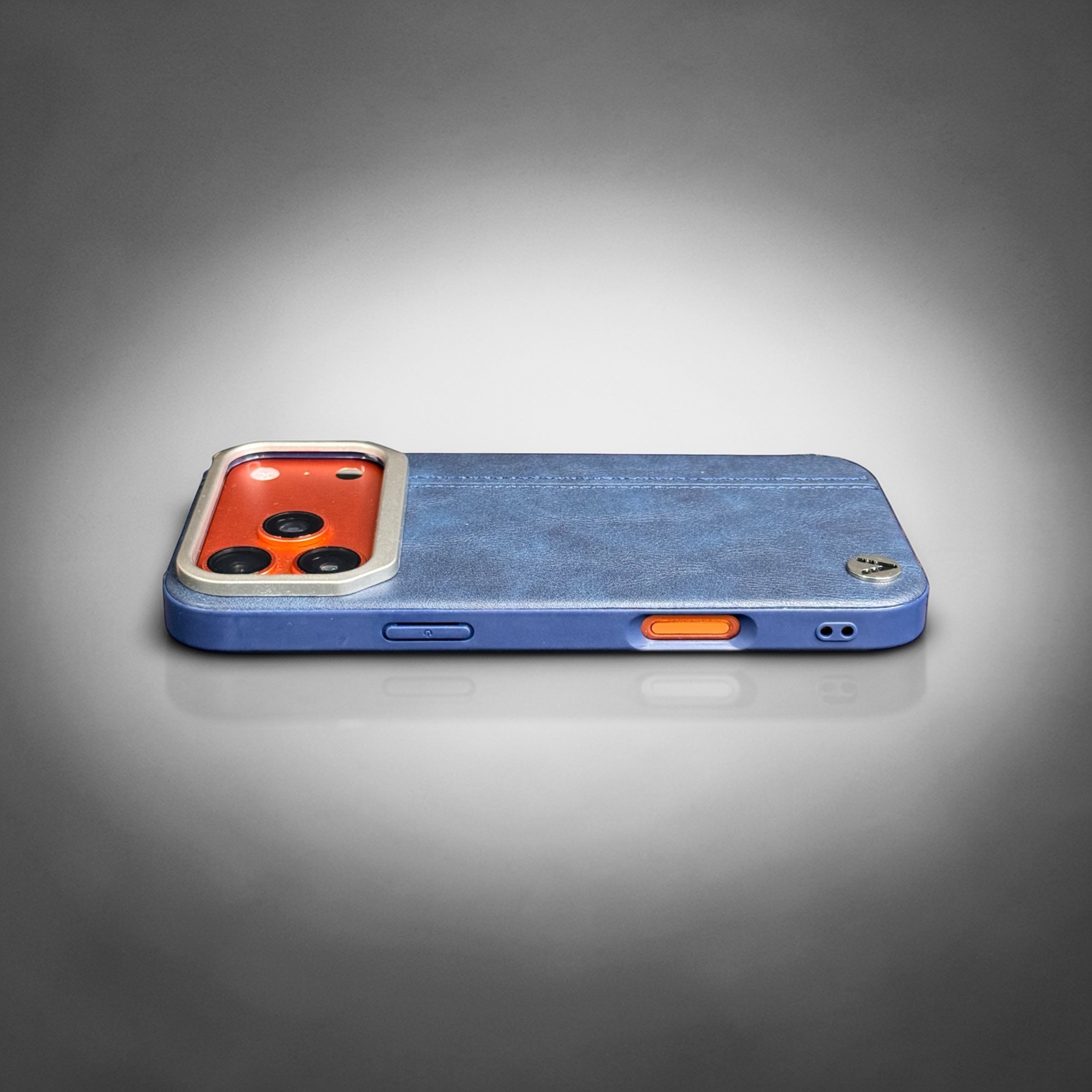 Premium Leather Blue Case for iPhone 17 Pro Max – Slim & Shockproof Protective Cover