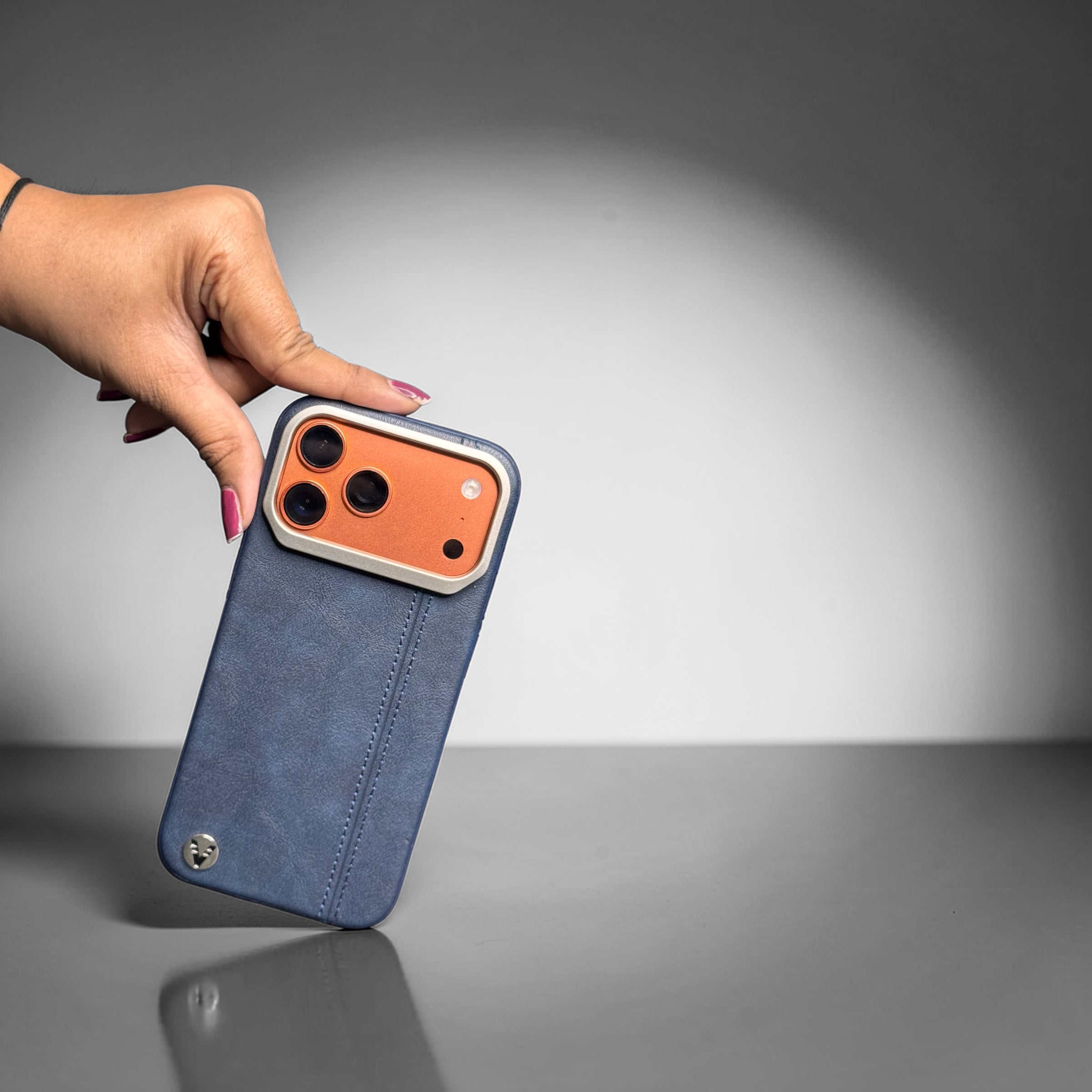 Premium Leather Blue Case for iPhone 17 Pro Max – Slim & Shockproof Protective Cover