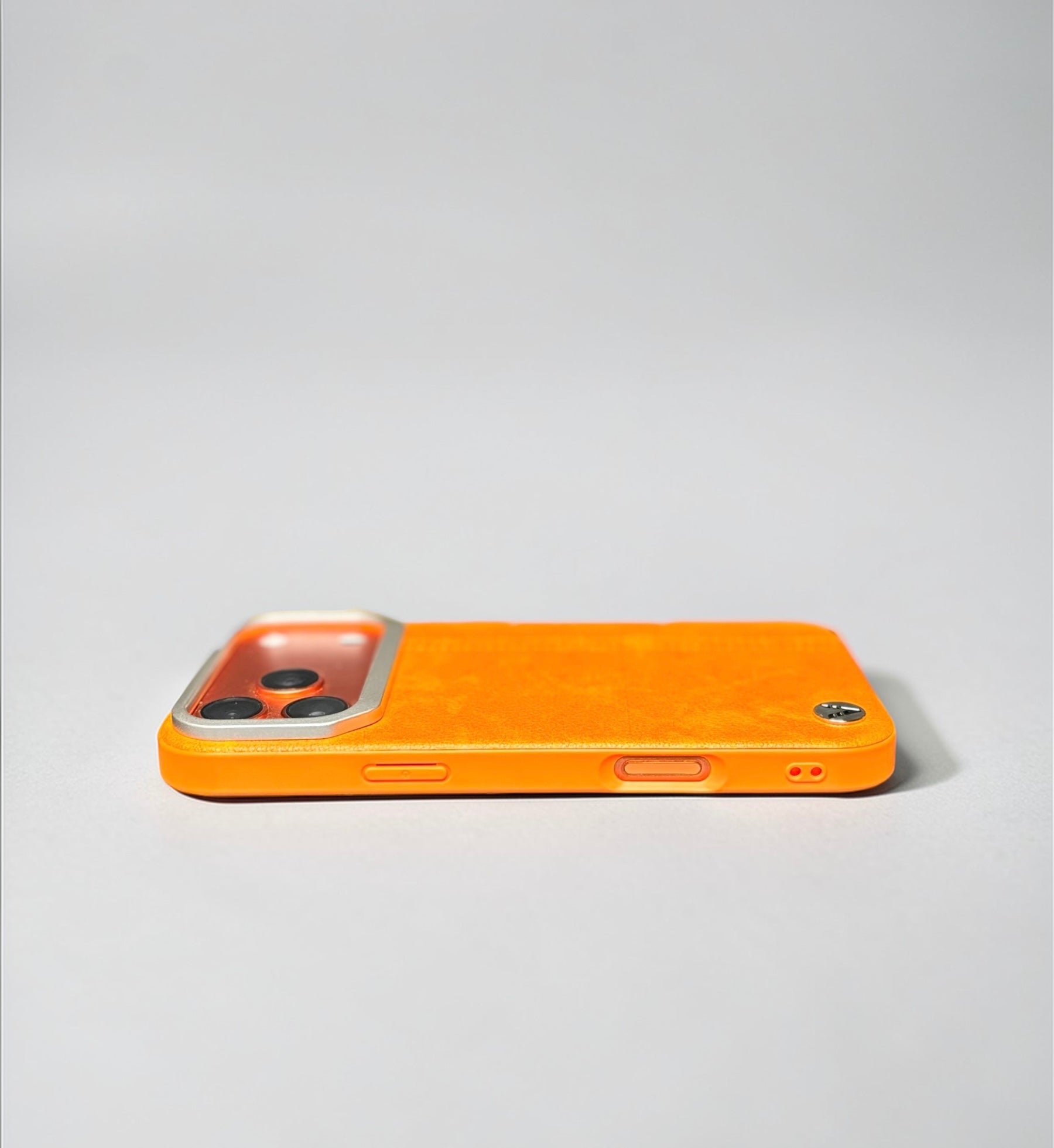 Premium Leather orange Case for iPhone 17 Pro Max – Slim & Shockproof Protective Cover