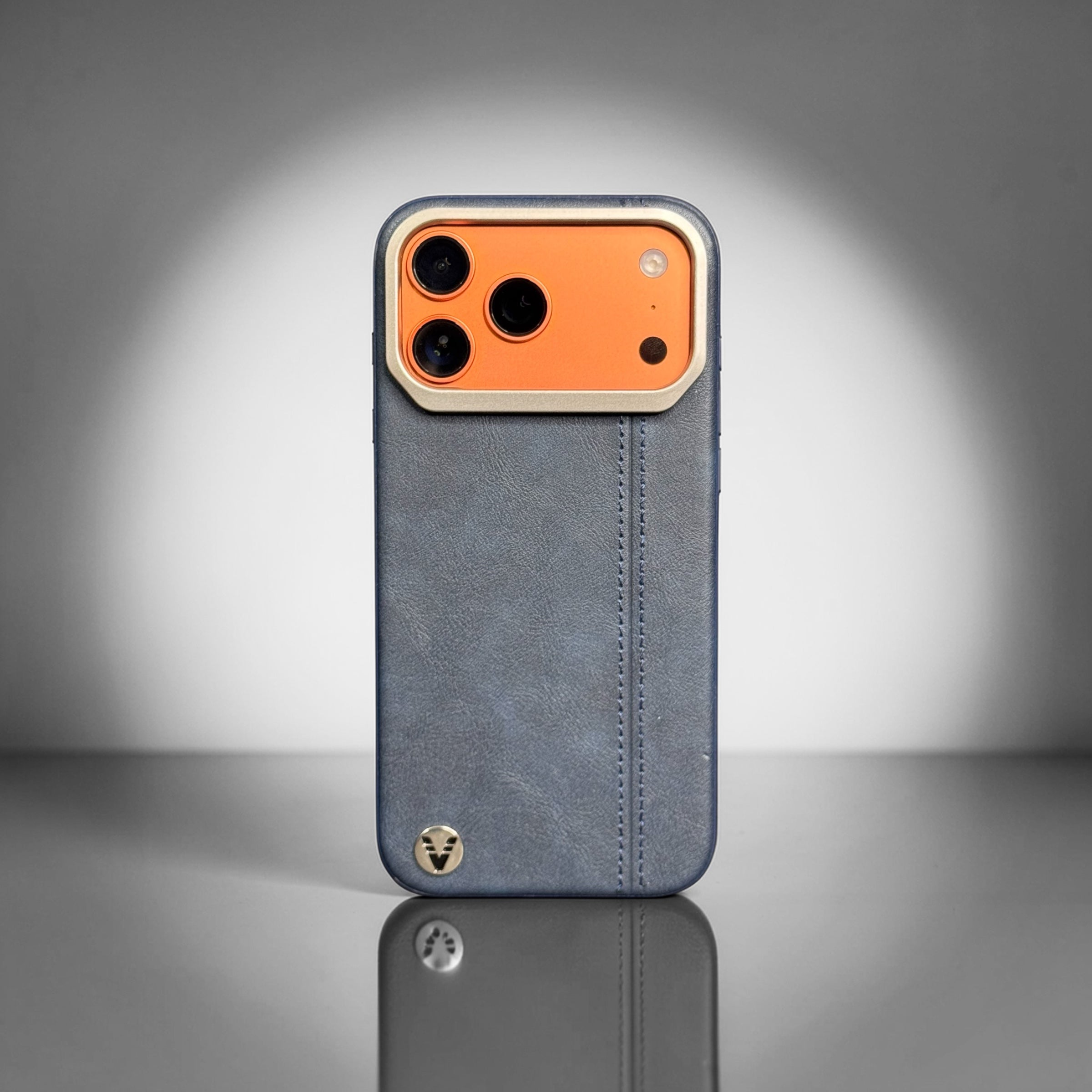 Premium Leather Blue Case for iPhone 17 Pro Max – Slim & Shockproof Protective Cover