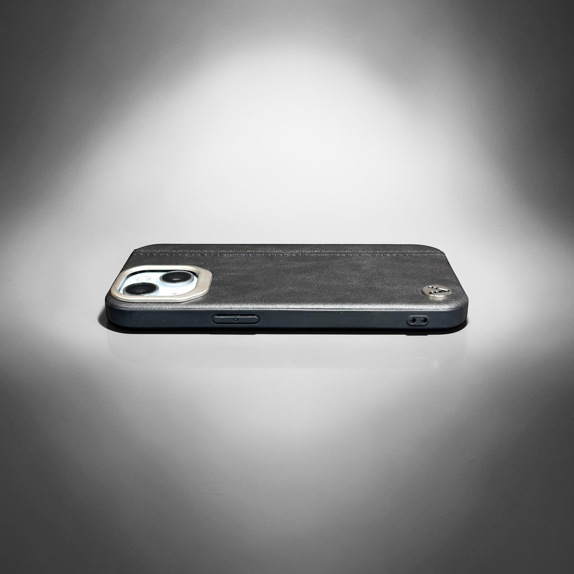 Premium Leather Black  Case for iPhone 15 – Slim & Shockproof Protective Cover