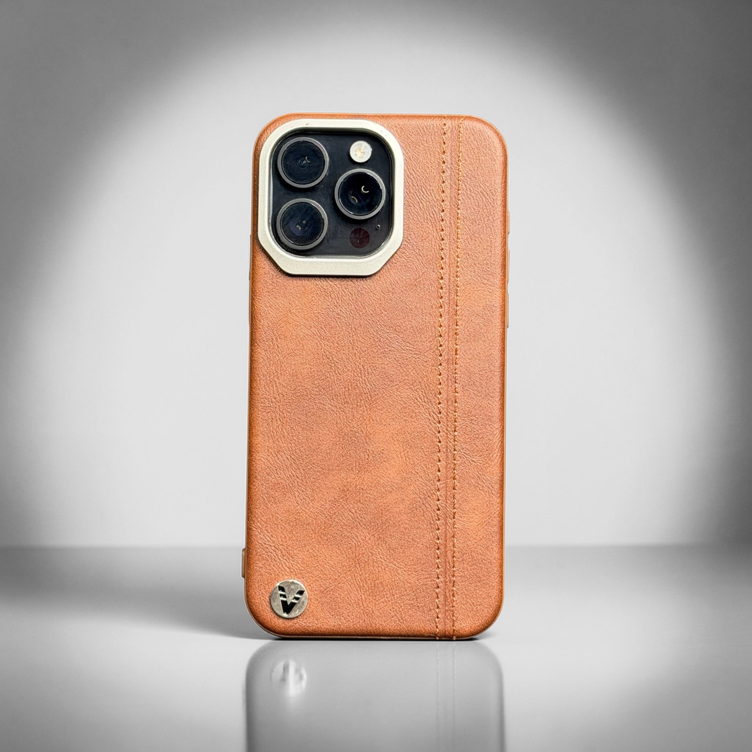 Premium Leather brown Case for iPhone 15Pro Max – Slim & Shockproof Protective Cover