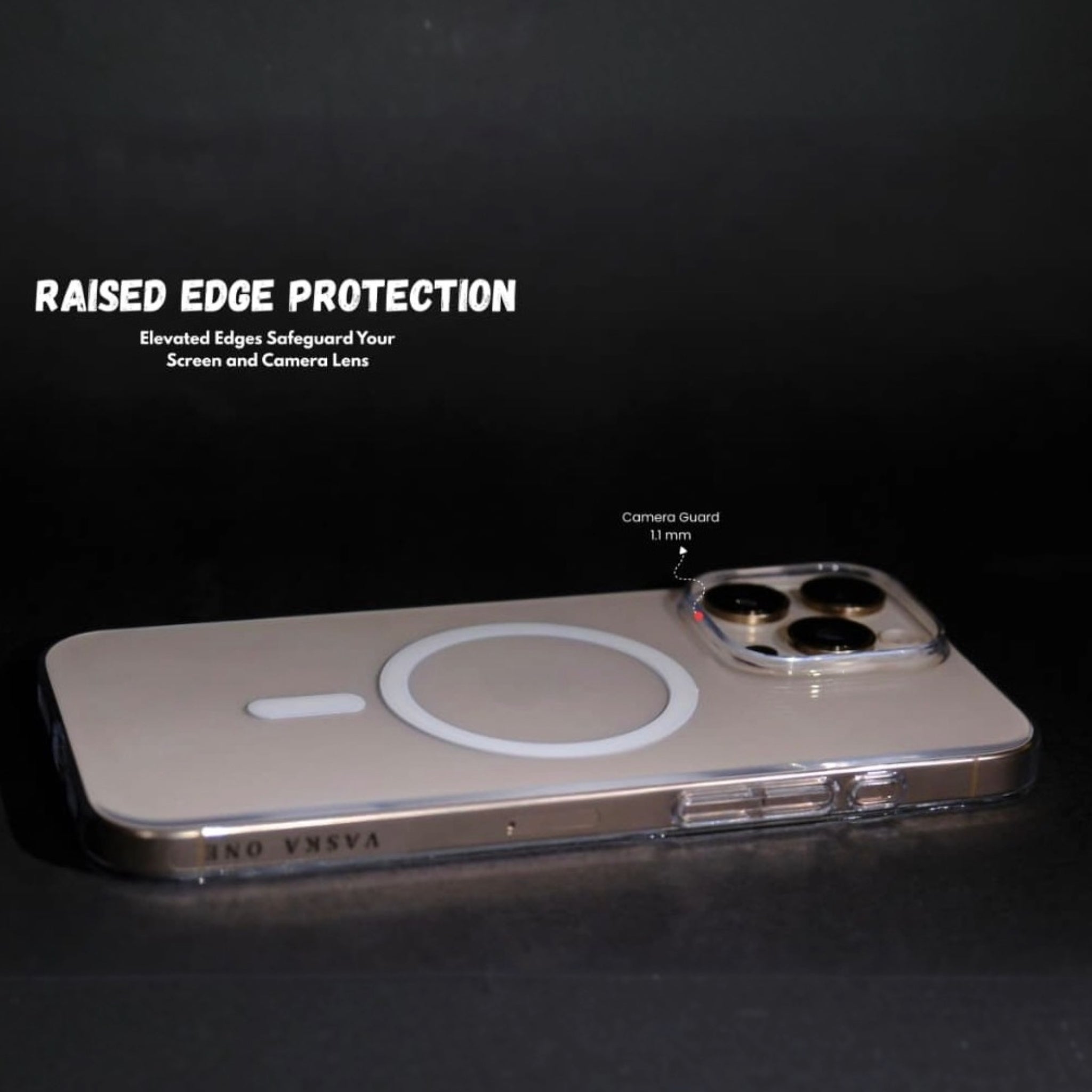 VASKAONE Book Cover Transparent, Shock Proof for iphone-16 PRO