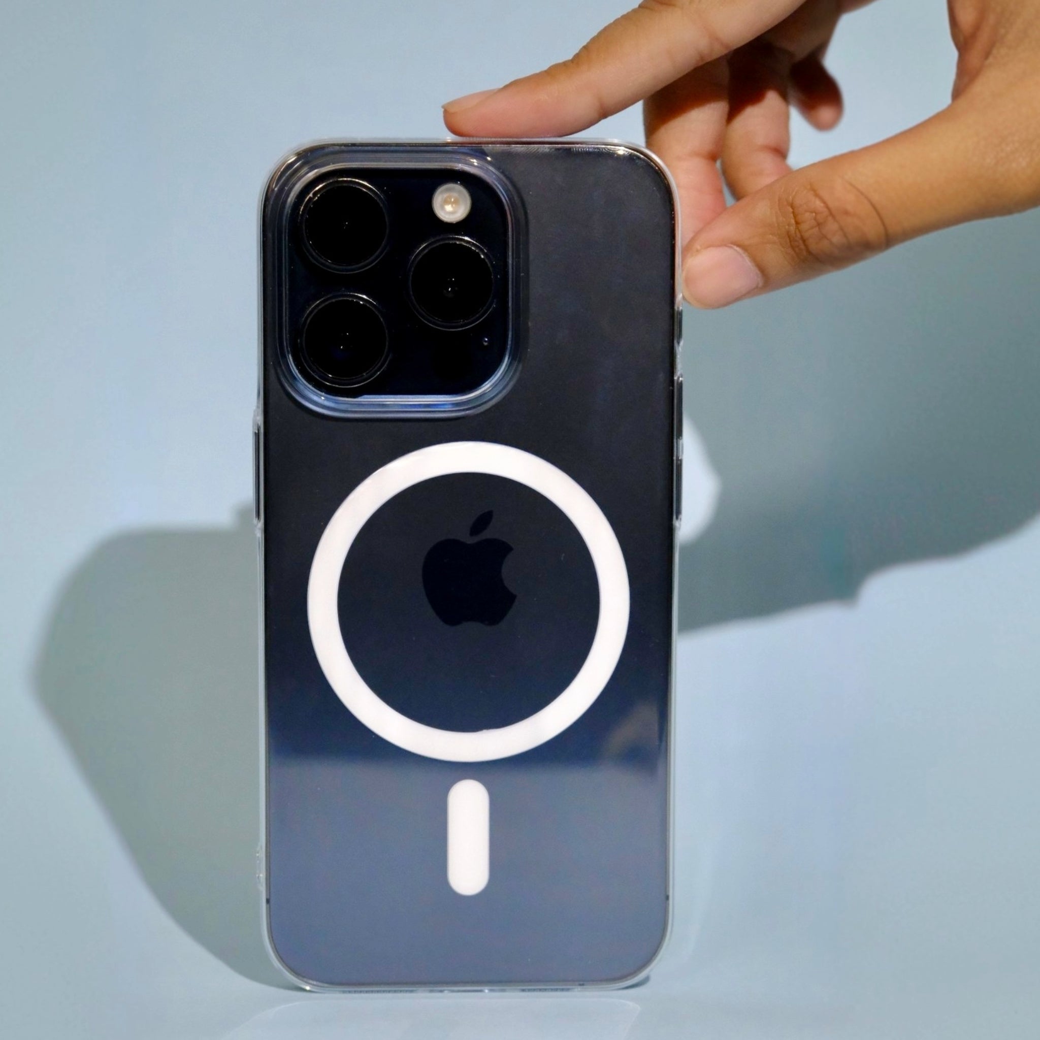 VASKAONE Book Cover Transparent, Shock Proof for i-phone 15 pro