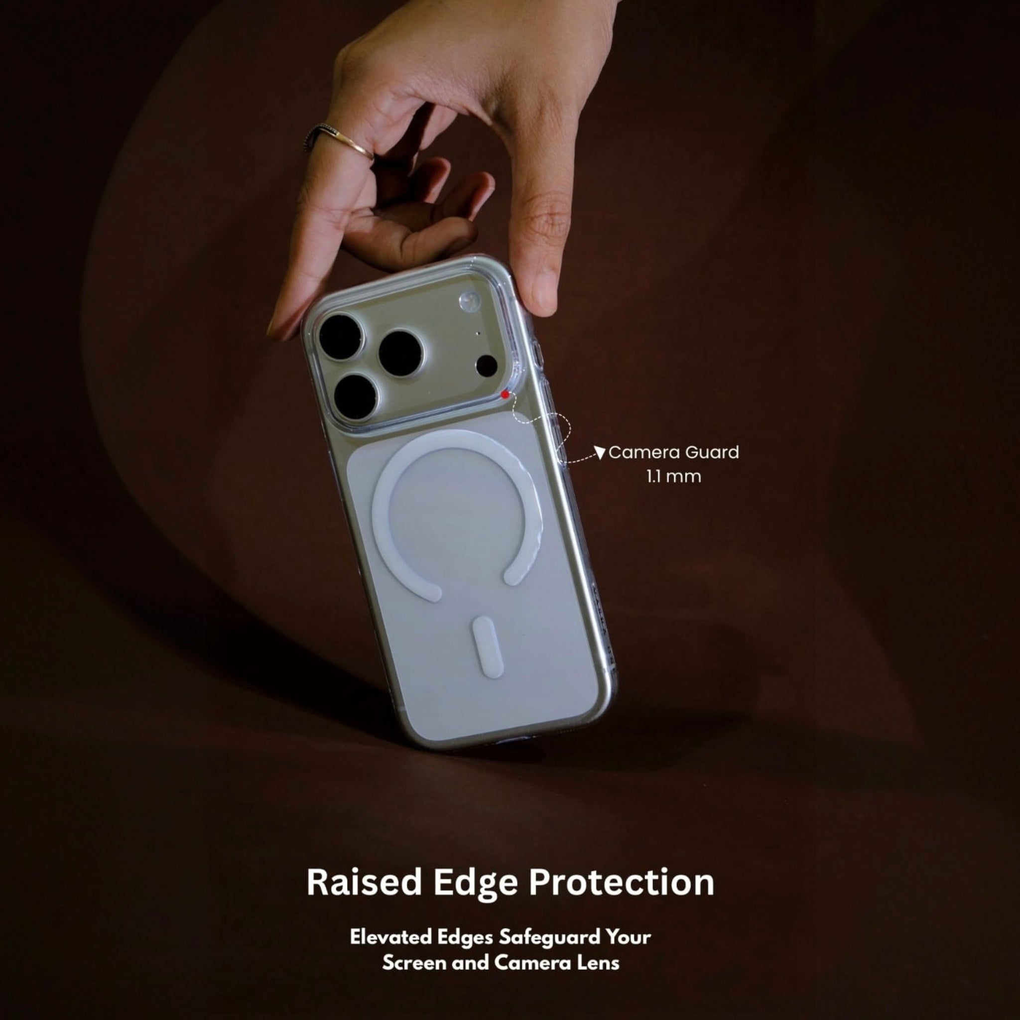 VASKAONE Back Cover Transparent Anty Yellow , Shock Proof for i-phone 17 PRO