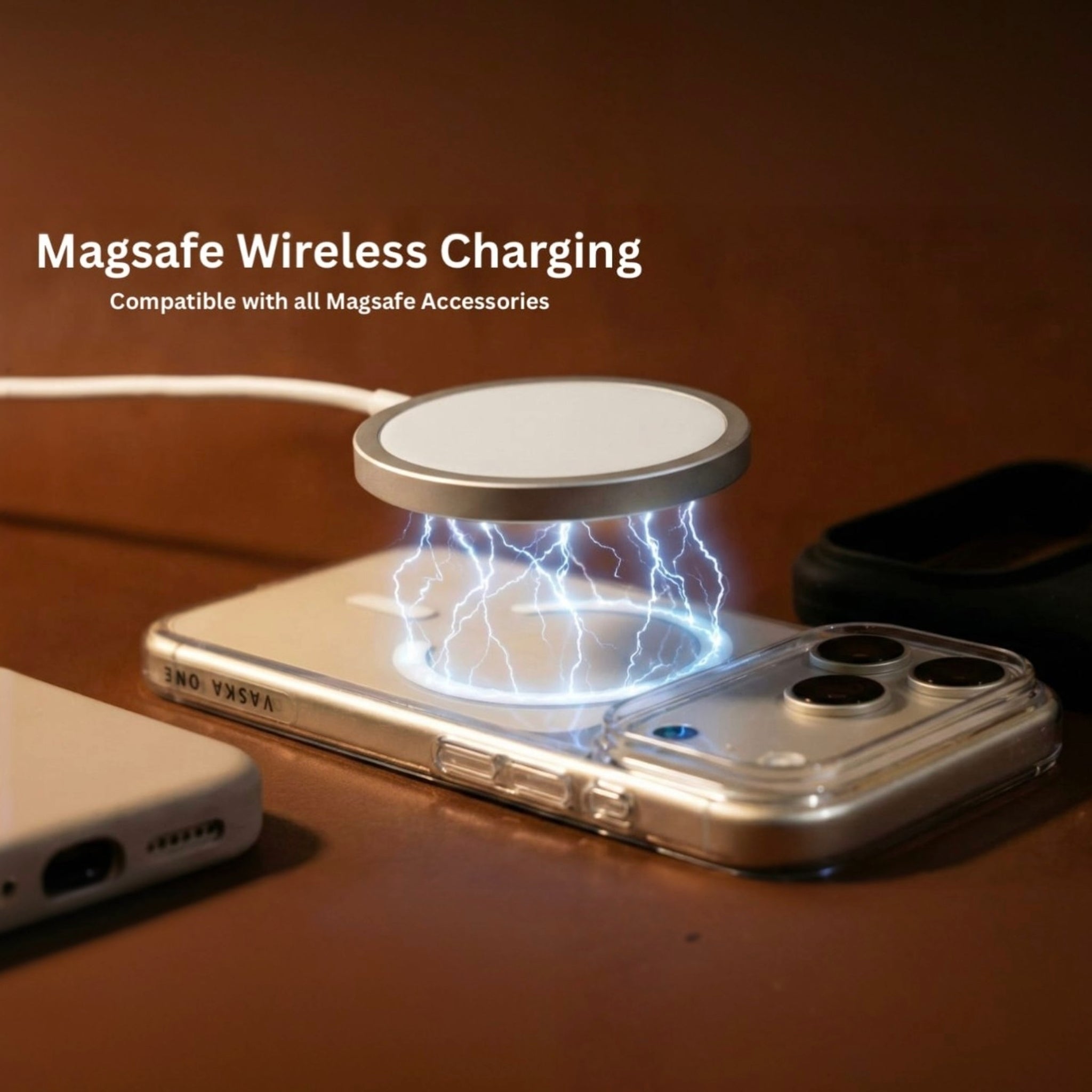 VASKAONE Back Cover Transparent Anty Yellow , Shock Proof for i-phone 17 PRO