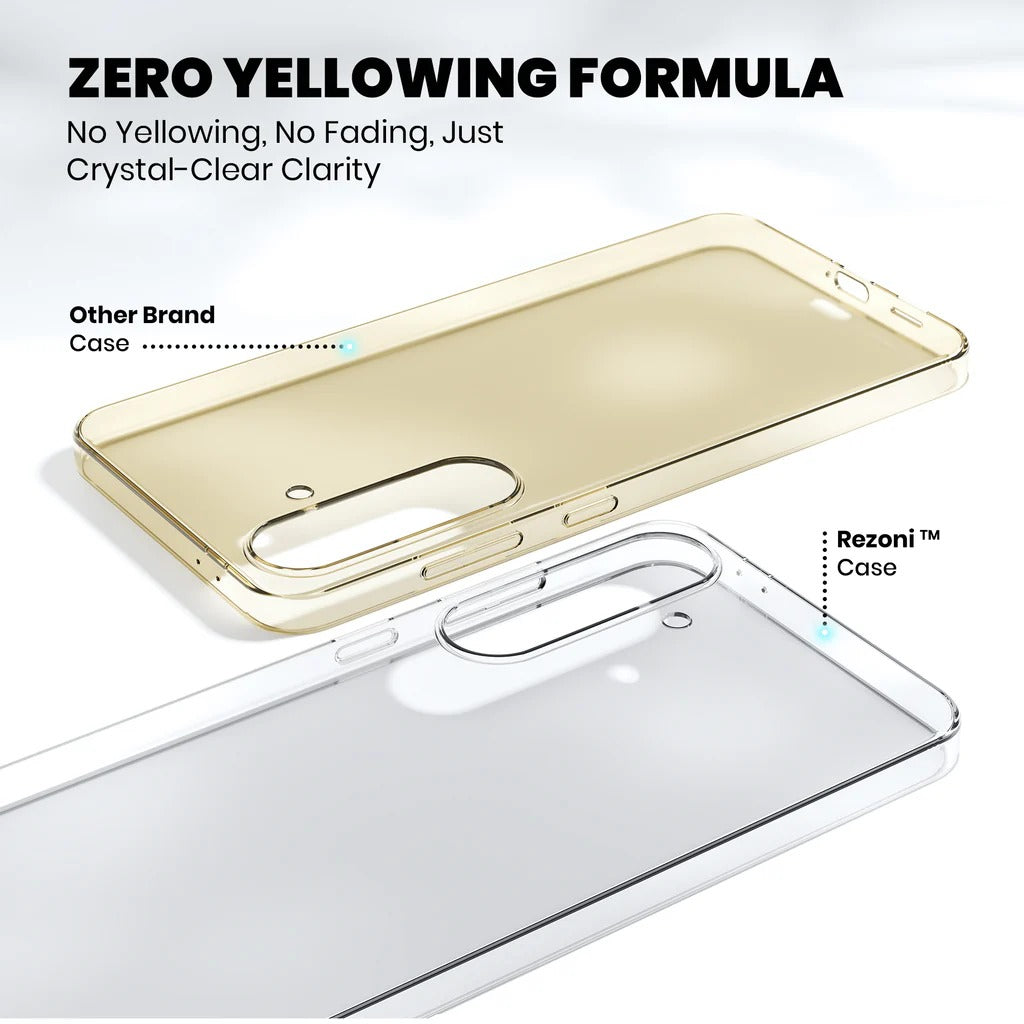 VASKAONE Book Cover Transparent, Shock Proof  S25 edge